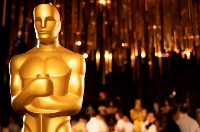 An Oscar Statue is displayed at the 92nd Annual Academy Awards Governors Ball press preview at The Ray Dolby Ballroom at Hollywood & Highland Center, in Hollywood, California, on January 31, 2020