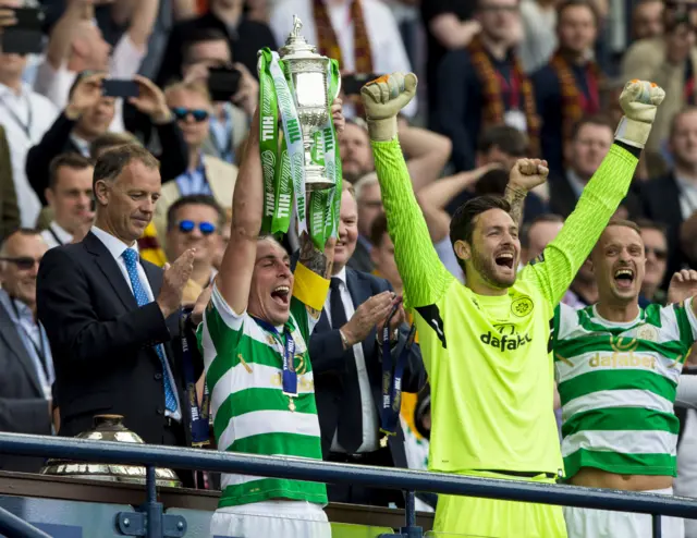 Craig Gordon won the Scottish Cup twice during his six years at Celtic