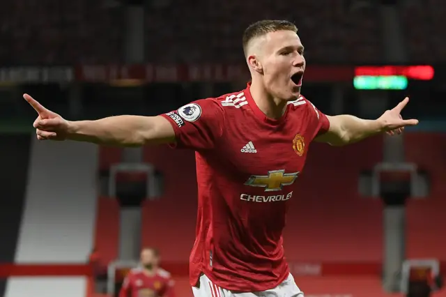 Man Utd's Scott McTominay celebrates