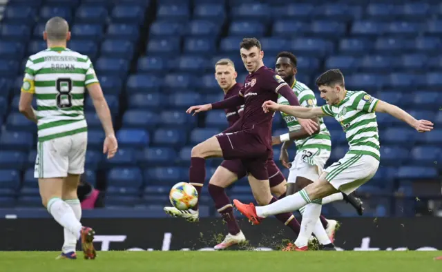 Ryan Christie thumps in the cup final's opening goal