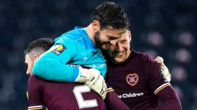 Goalkeeper Craig Gordon was a hero for Hearts in the semi-final, making a couple of impressive saves