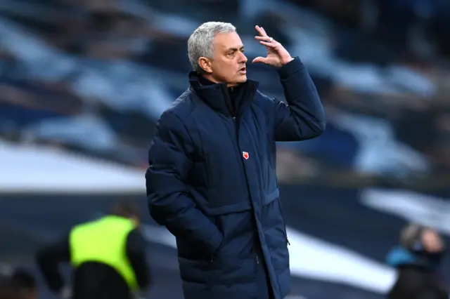 Tottenham manager Jose Mourinho against Leicester