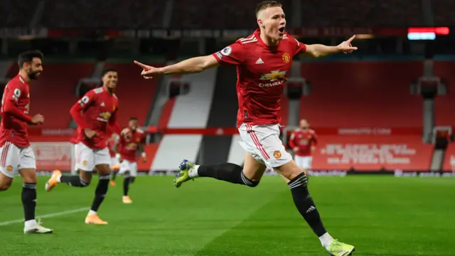 Scott McTominay celebrates