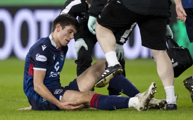 Ross County lost Ross Stewart to injury before half-time