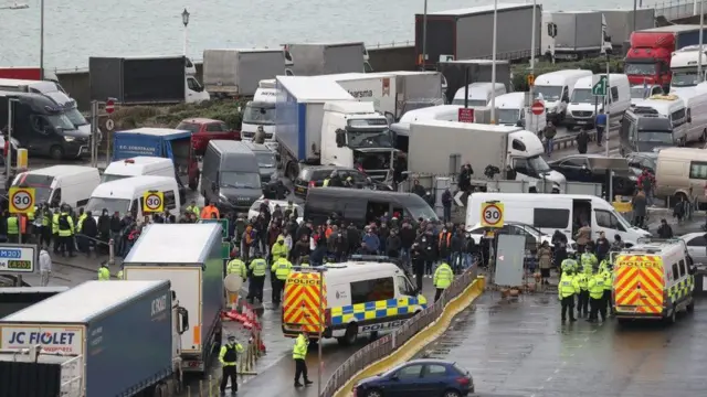 Lorries at Dover