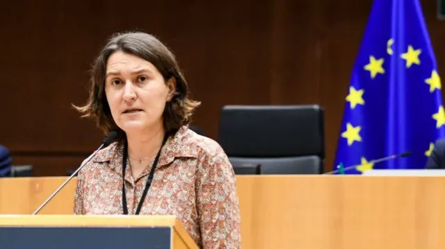 Kati Piri speaking at the European Parliament