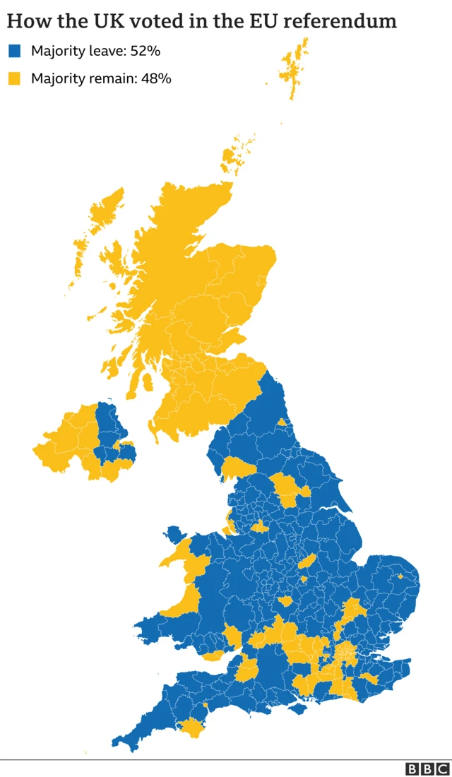 Referendum election map