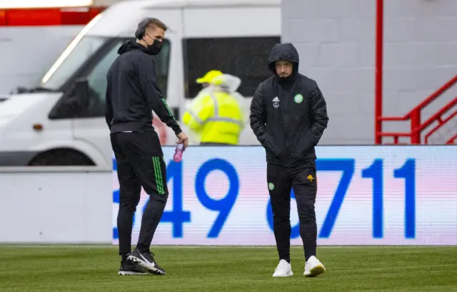 Striker Leigh Griffiths, right, is again in from the start for Celtic