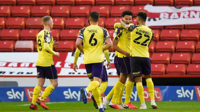 Huddersfield celebrate