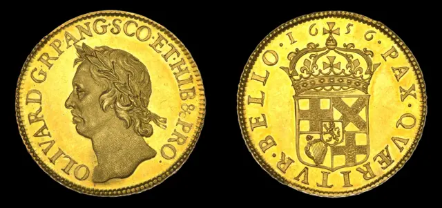 Oliver Cromwell 50 shilling gold coin