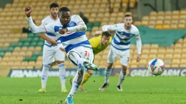 Bright Osayi-Samuel scores a penalty