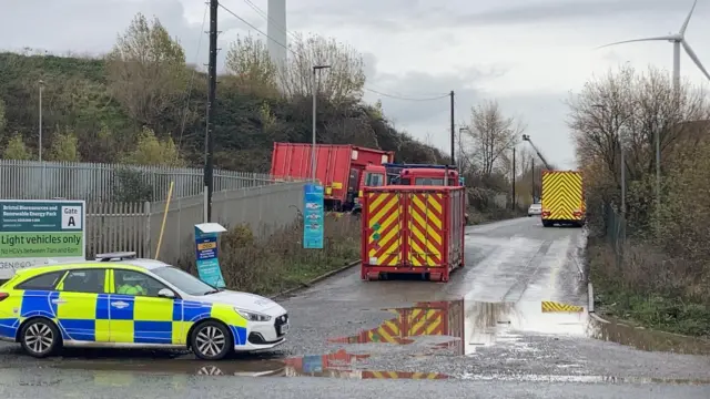 Police car at the scene