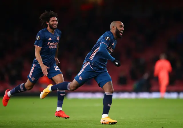 Alexandre Lacazette celebrates