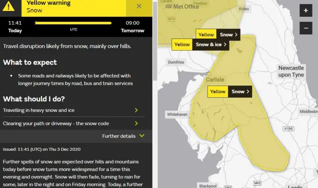 Weather warning graphic