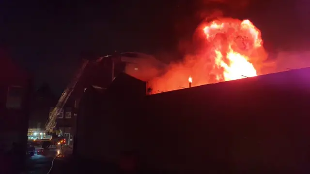 Fire at garage