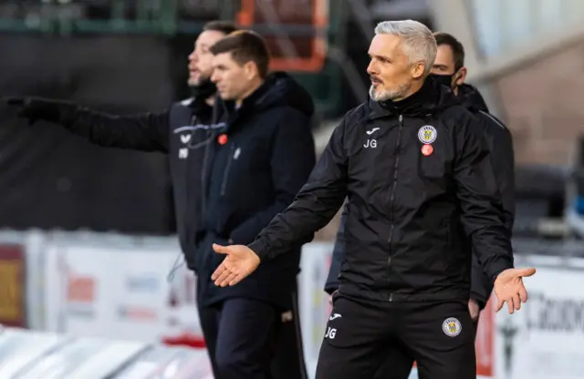 St Mirren manager Jim Goodwin