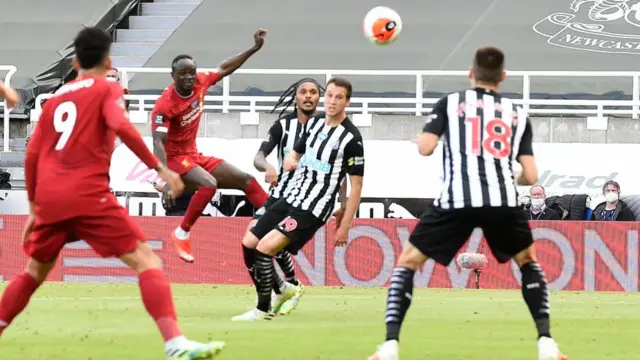 Sadio Mane scores against Newcastle last season