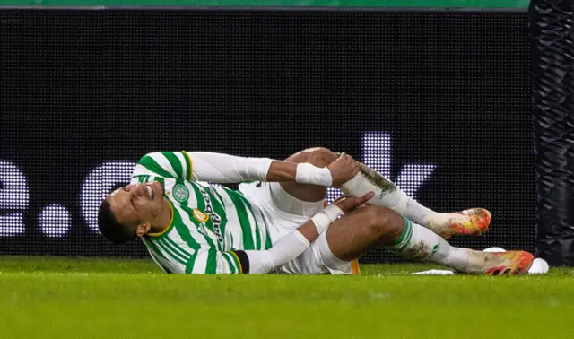 Celtic defender Christopher Jullien was stretchered off