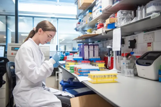 A scientist working on the Oxford vaccine