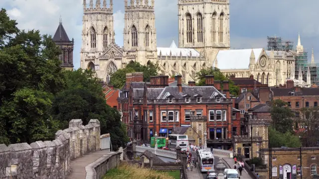 York Minster and city walls