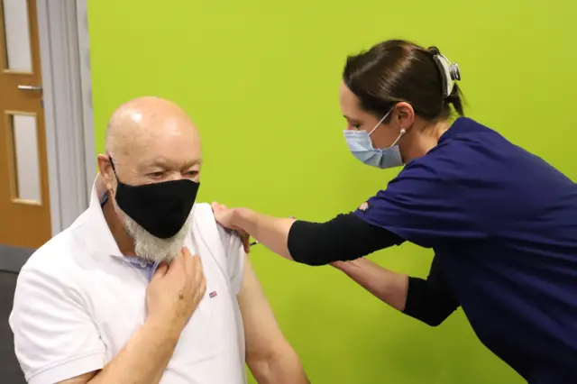 Glastonbury Festival founder Michael Eavis gets his Covid-19 vaccine