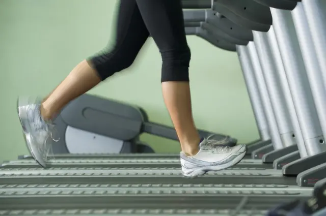 Woman on treadmill