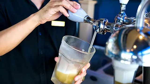 Beer being poured