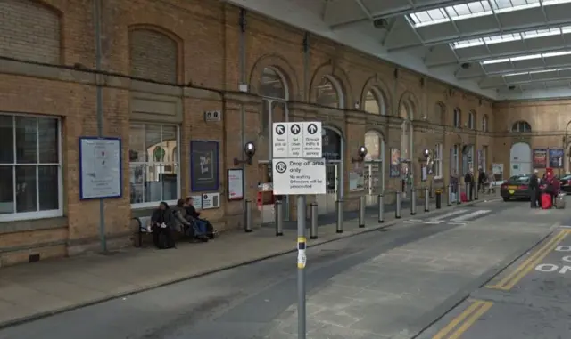 Taxi sign at York railway station