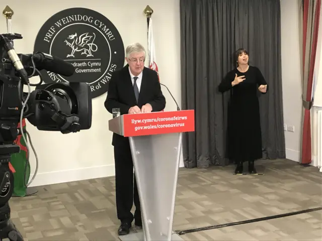 Mark Drakefored at Friday press briefing