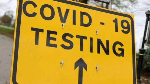 Covid test sign