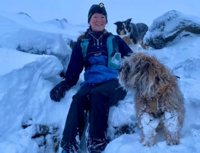 Hester Cox with Teasel and Harry