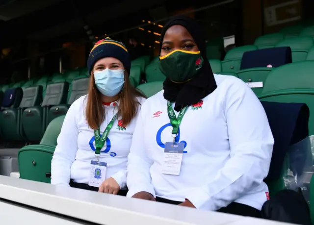 Two fans at Twickenham