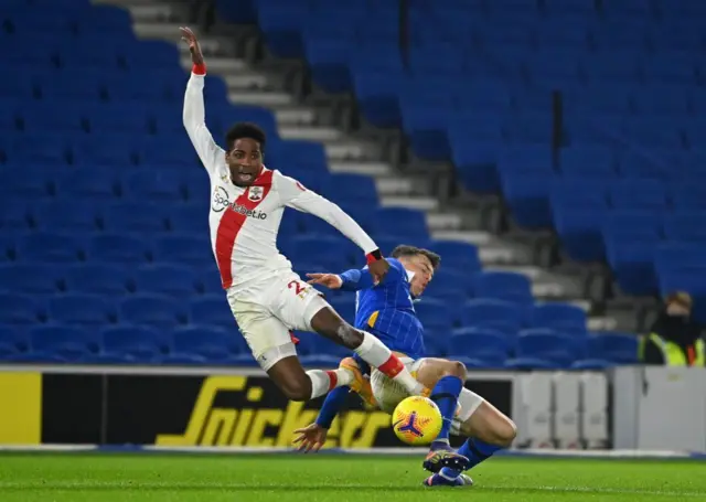 Kyle Walker-Peters is fouled