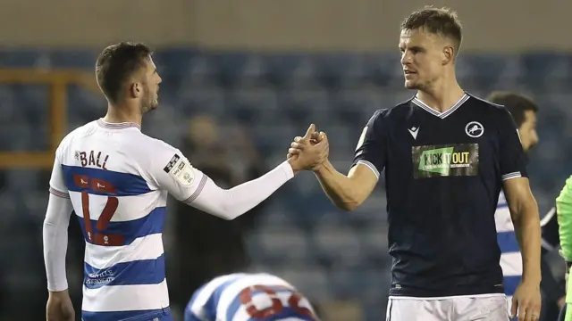 Matt Smith and Dominic Ball shake hands at full-time