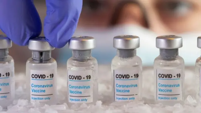 Vials of Covid vaccine