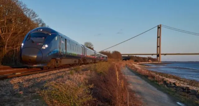 Train near Humber Bridge