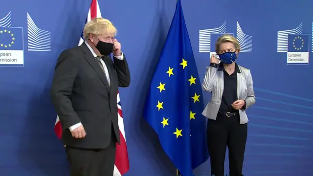 Boris Johnson and Ursula von der Leyen