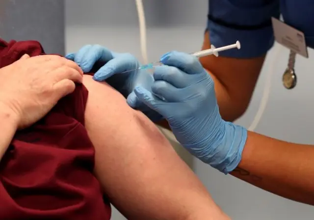 Nurse vaccinating