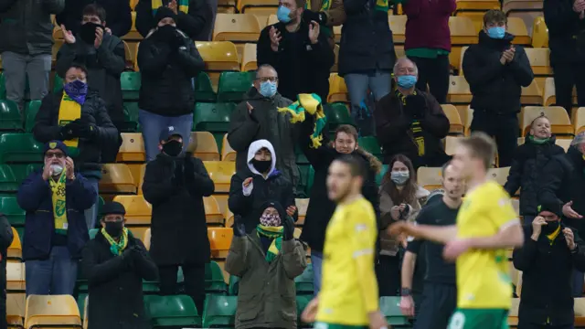 Norwich celebrate victory over Nottingham Forest