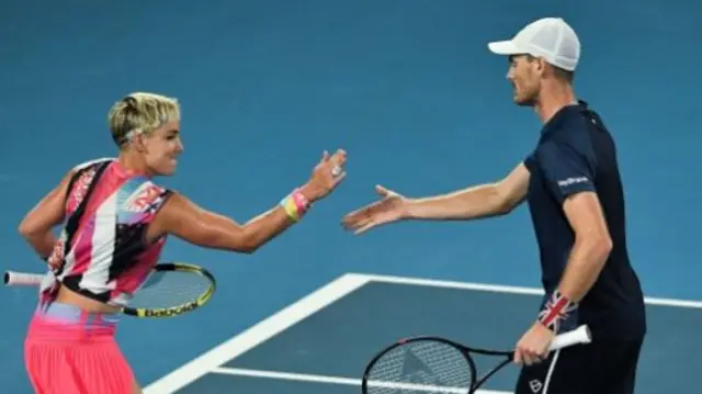 Bethanie Mattek-Sands (left) and Jamie Murray