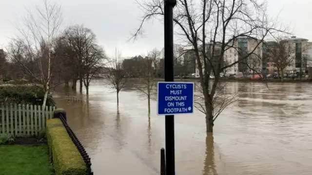 The River Ouse flooding