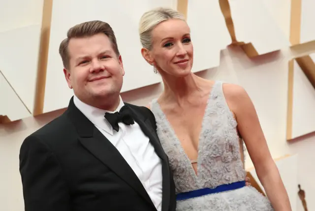 James Corden and wife Julia Carey