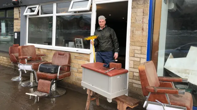 Faulds Barbers and their chairs