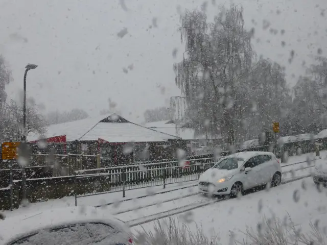 Snow in Kimberley, Nottinghamshire