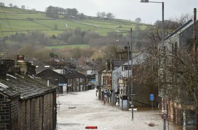 Flooding in Mytholmroyd