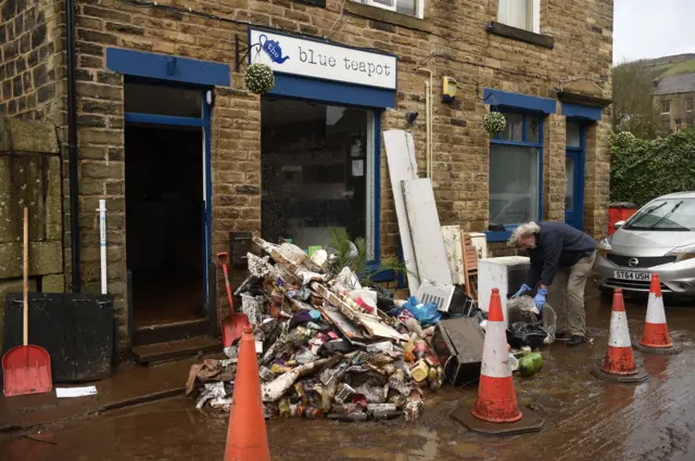 Flooding in Mytholmroyd