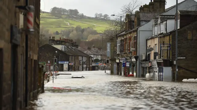 Mytholmroyd under water