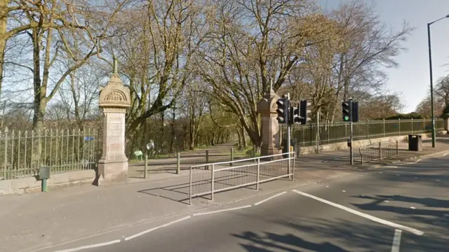 Forest Road East entrance near Balmoral Road, in Nottingham