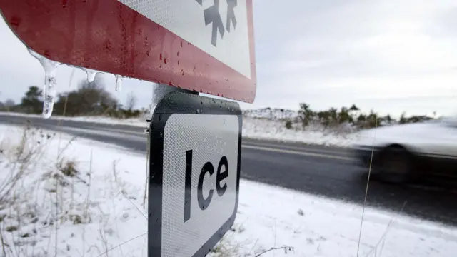 An ice sign