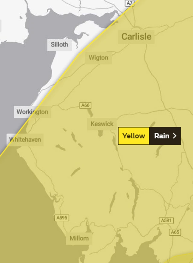 Weather warning map